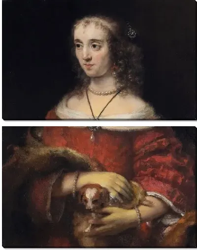 Картина Портрет дамы с собачкой (1665)