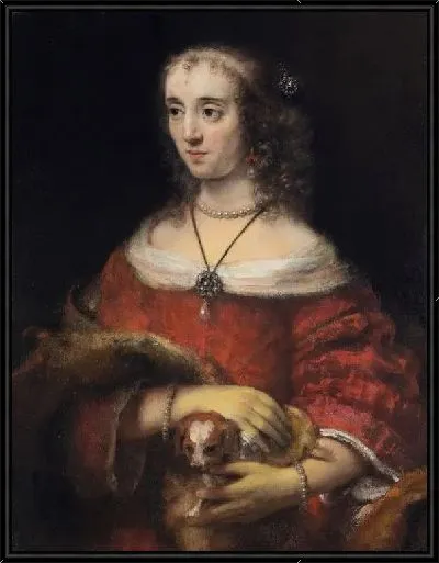 Картина Портрет дамы с собачкой (1665)