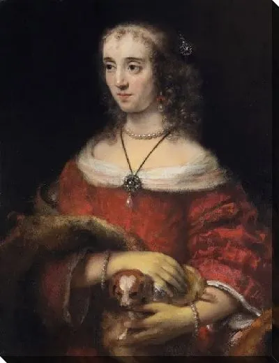 Картина Портрет дамы с собачкой (1665)