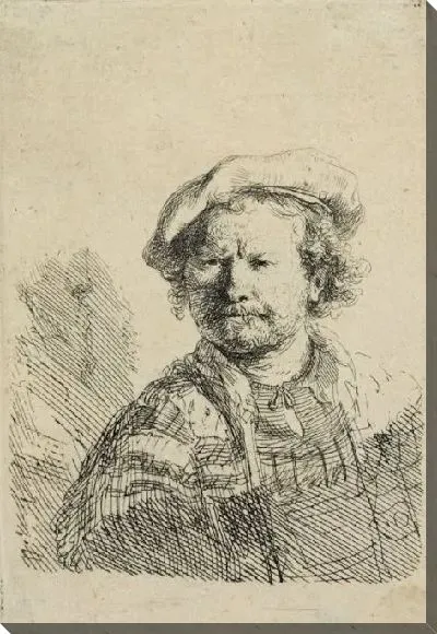 Картина Автопортрет в плоском берете (1638)