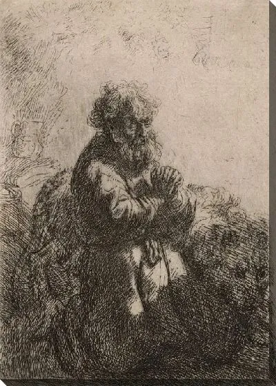 Картина Святой Иероним молится на коленях, смотря вниз (1635)