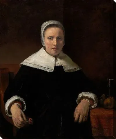 Картина Женщина с гвоздикой (1656)