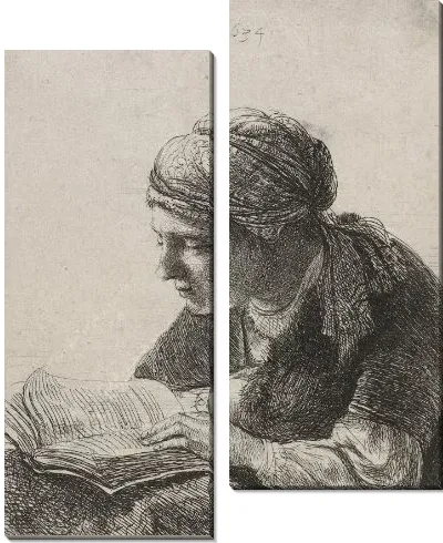 Картина Читающая девушка (1634)