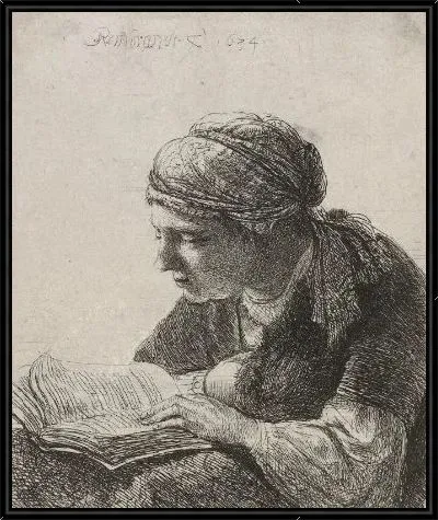 Картина Читающая девушка (1634)