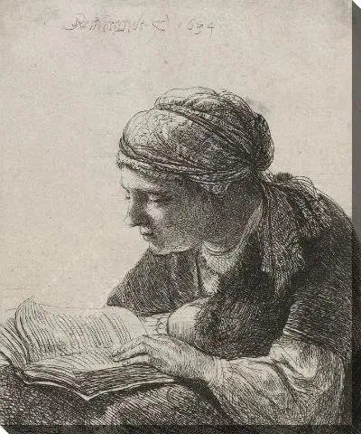 Картина Читающая девушка (1634)