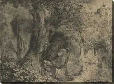 Картина Святой Франциск молится под деревом (1657)