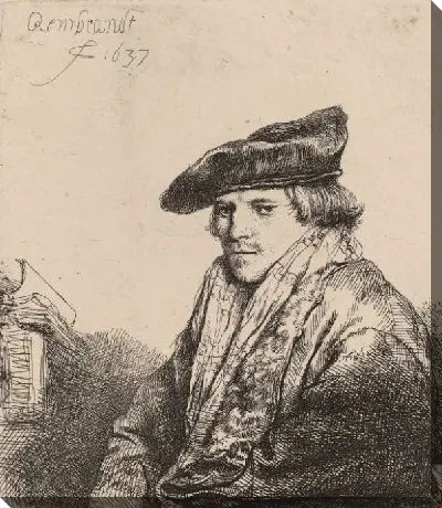 Картина Молодой человек, сидящий в бархатном берете (1637)