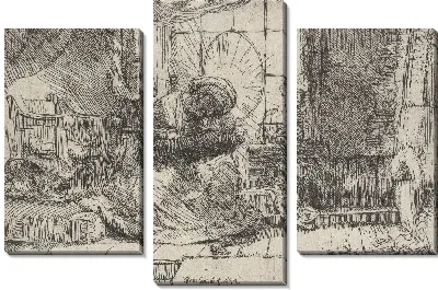 Картина Мадонна и Младенец с кошкой и змеей (1654)