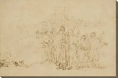 Картина Лот с семьей покидает Содом