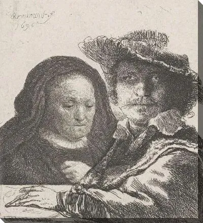 Картина Автопортрет с Саскией (1636)