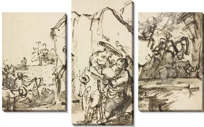 Картина Элиэзер и Ревекка у колодца (1640)