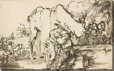 Картина Элиэзер и Ревекка у колодца (1640)