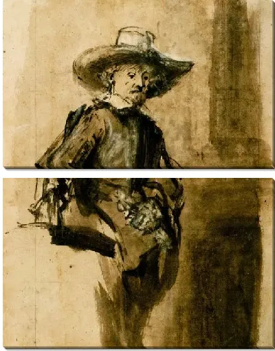 Картина Этюд стоящего мужчины (1662)