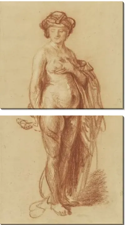 Картина Обнаженная женщина со змеей (1637)