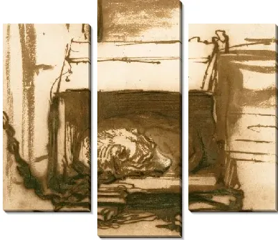 Картина Спящая собака