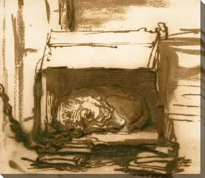 Картина Спящая собака