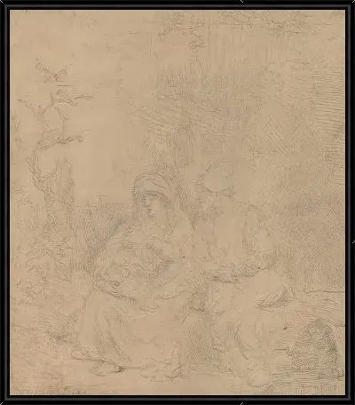 Картина Отдых по пути в Египет (1645)