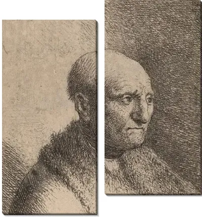 Картина Лысый мужчина в шубе (1630)