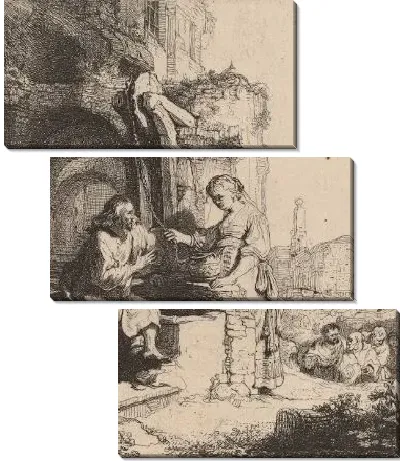 Картина Христос и самаритянка среди руин (1634)