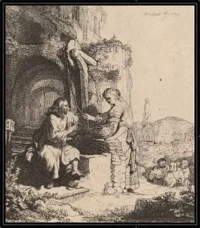 Картина Христос и самаритянка среди руин (1634)