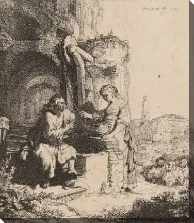 Картина Христос и самаритянка среди руин (1634)