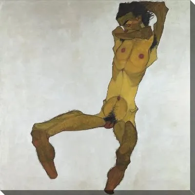 Картина Сидящий мужчина Ню (Автопортрет)