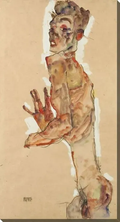 Картина Автопортрет с растопыренными пальцами (1911)