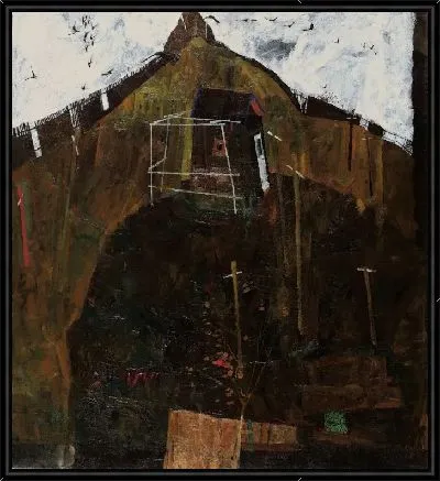 Картина Пейзаж с воронами (1911)