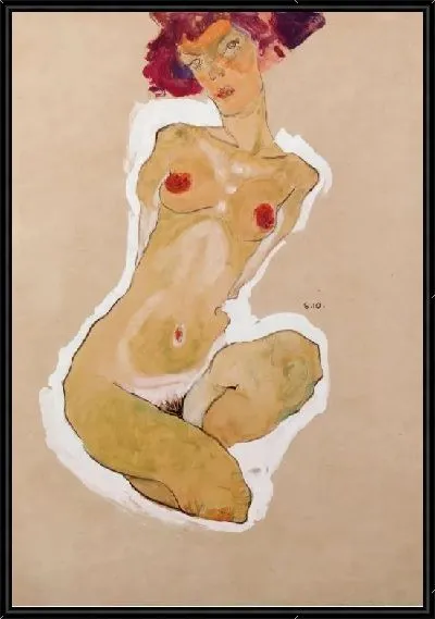 Картина Сидящая на корточках обнаженная (1910)