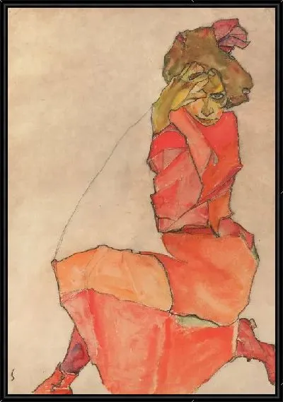 Картина Женщина в красной одежде (1910)