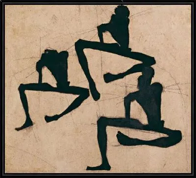 Картина Композиция с тремя обнаженными мужчинами (1910)