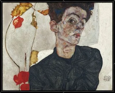 Автопортрет с китайским растением (1912)