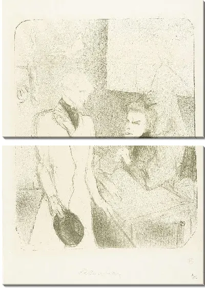 Картина Портрет актрисы Марты Бренд и актер Шарль Ле Баржи (1894)