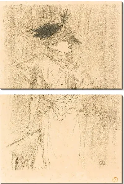 Картина Марсель Лендер, стоя (1895)