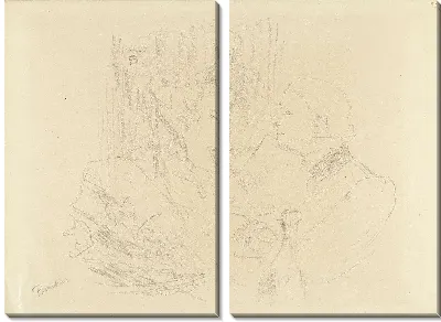 Картина Портрет художника Чарльза Кондера во время ужина с женщиной в Лондоне (1896)