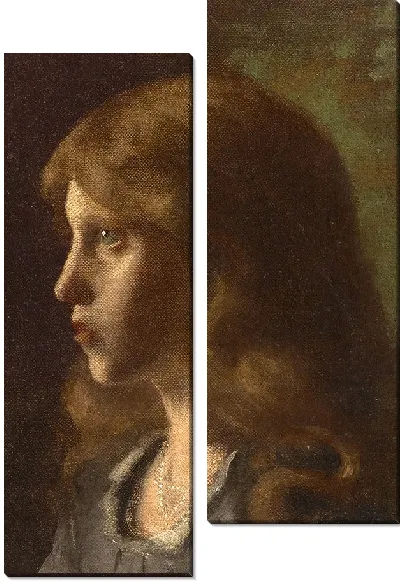 Картина Голова девушки, повёрнутая налево (1880)