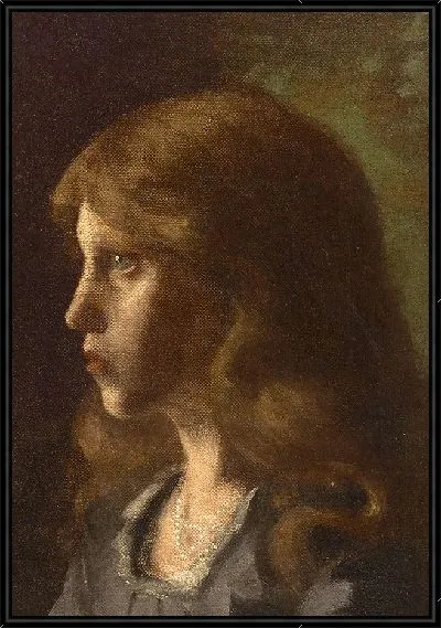 Картина Голова девушки, повёрнутая налево (1880)