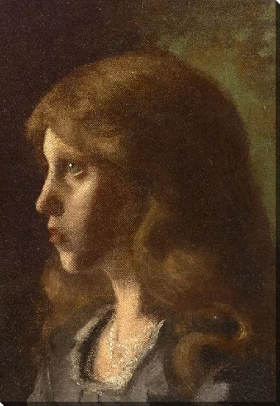 Картина Голова девушки, повёрнутая налево (1880)