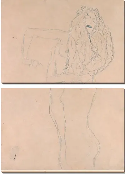 Картина Две обнаженные женщиный обнимаются (1903)