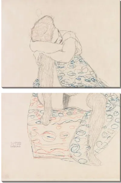 Картина Сидяшая фигура с подобранной юбкой (1910)