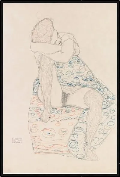 Картина Сидяшая фигура с подобранной юбкой (1910)