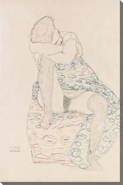 Картина Сидяшая фигура с подобранной юбкой (1910)