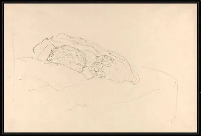 Картина Кудрявая девушка на кровати (1916)