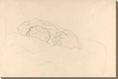 Картина Кудрявая девушка на кровати (1916)