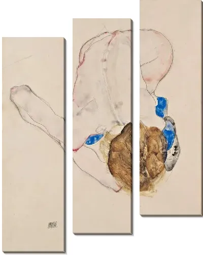 Картина Обнаженная в голубых чулках (1912)