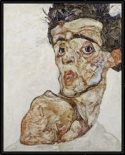 Картина Автопортрет с приподнятым плечом (1912)