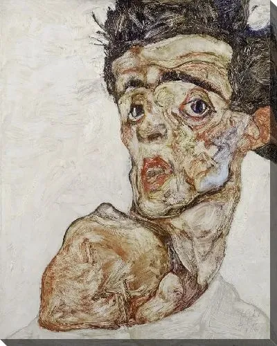 Картина Автопортрет с приподнятым плечом (1912)