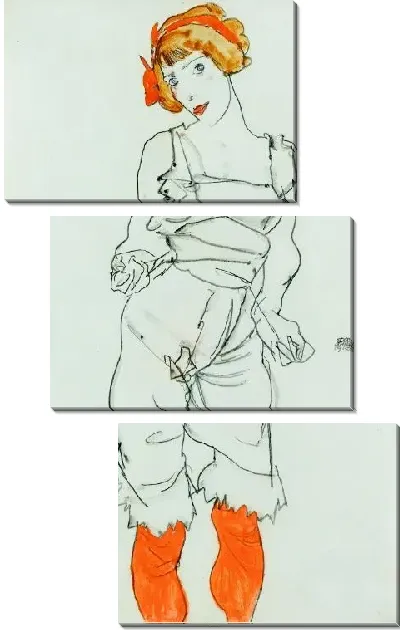 Картина Женщина в белье и чулках (1913)