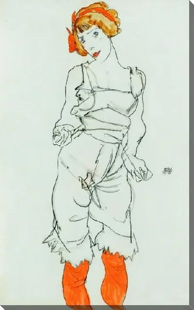 Картина Женщина в белье и чулках (1913)