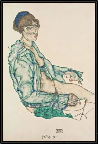 Картина Полуобнаженная с синей заколкой (1914)